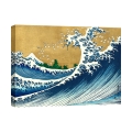 Leinwanddruck Die große Welle von Kanagawa Hokusai Aktion