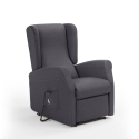 Relaxsessel aus Stoff, 2 Motoren, mit Rollen und Aufstehhilfe Trilly Sales