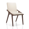 Set 2 Essstühle modernes Design aus Holz und Kunstleder beige Hays Aktion