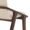 Set aus 2 Esszimmerstühlen, modernes Design in Holz und beigem Kunstleder Hays Sales