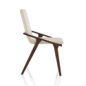 Set 2 Essstühle modernes Design aus Holz und Kunstleder beige Hays Rabatte