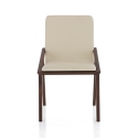 Set 2 Essstühle modernes Design aus Holz und Kunstleder beige Hays Katalog