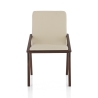 Set 2 Essstühle modernes Design aus Holz und Kunstleder beige Hays Katalog