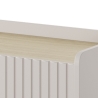 Moderne Design-Sideboard Madia für Wohnzimmer, Beige, 3 Schubladen, 3 Türen Bitter Sales