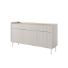 Moderne Design-Sideboard Madia für Wohnzimmer, Beige, 3 Schubladen, 3 Türen Bitter Rabatte
