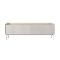 Moderner Lowboard TV-Schrank, 2 Klapptüren, beige, 153x50x38, Bitter Verkauf