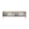 Moderner Lowboard TV-Schrank, 2 Klapptüren, beige, 153x50x38, Bitter Angebot
