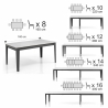Moderner ausziehbarer Esstisch 90x160-400 Marmoroptik Harper Eigenschaften