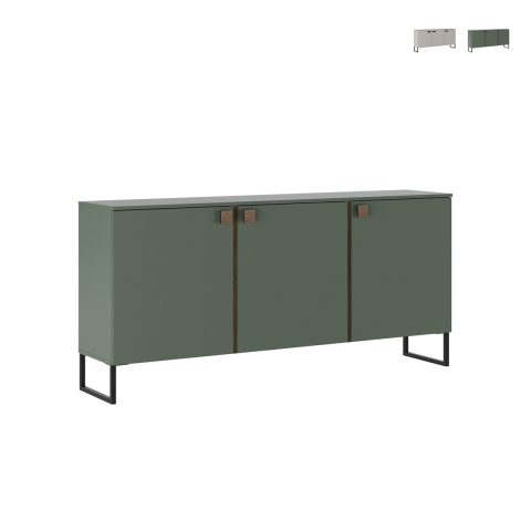 Sideboard Wohnzimmer Küche 3 Türen 184x40x90cm modernes Design Madrid Aktion