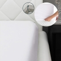 Spannbettlaken für Einzelbett 90x200 cm aus weißer Baumwolle Toronto Verkauf