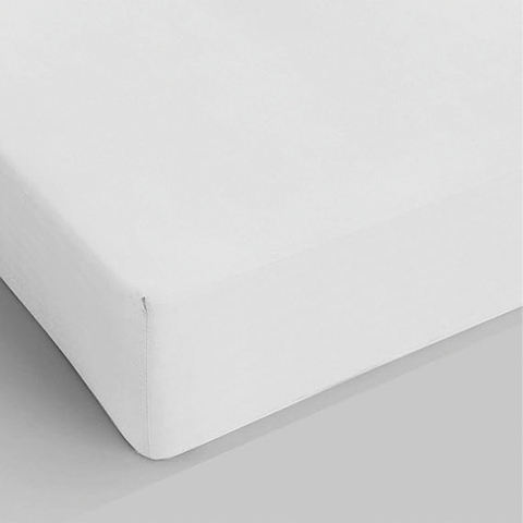 Spannbettlaken für Einzelbett 90x200 cm aus weißer Baumwolle Toronto Aktion