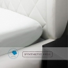 Spannbettlaken für Einzelbett 90x200 cm aus weißer Baumwolle Toronto Angebot
