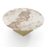 Ausziehbarer Designer-Esstisch in Marmoroptik 160x160x75 Arvin Onice Modell