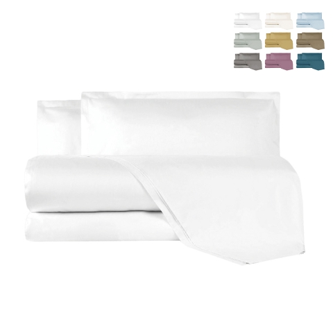 Doppelbett-Set mit Satin-Bettlaken und Kissenbezügen Argentario Aktion