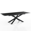 Ausziehbarer Tisch 90x160-220, Kreuzbeine, Marmoroptik Ward Marble Angebot