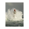 Leinwandbild mit Leuchtturm in den Wellen La Jument Jean Guichard Angebot