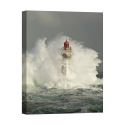 Leinwandbild mit Leuchtturm in den Wellen La Jument Jean Guichard Aktion