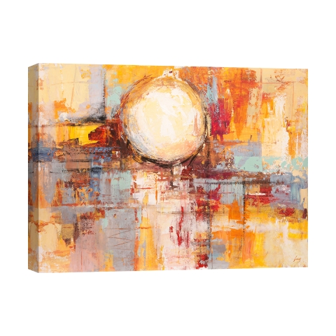 Moderne abstrakte Wandkunst, bunter Druck Riflessi del tramonto Lucas Aktion