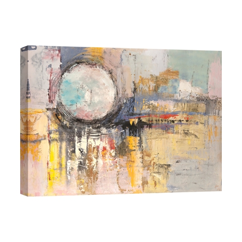 Farbintensives abstraktes Leinwandbild "Tramonto di luna" von Lucas – Moderne Wanddekoration Aktion