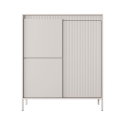 Design-Schrank Kergi, hohe Anrichte mit 3 Türen für Wohnzimmer und Eingangsbereich Angebot
