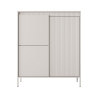 Design-Schrank Kergi, hohe Anrichte mit 3 Türen für Wohnzimmer und Eingangsbereich Angebot