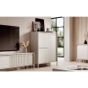 Design-Schrank Kergi, hohe Anrichte mit 3 Türen für Wohnzimmer und Eingangsbereich Rabatte