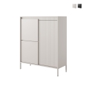 Design-Schrank Kergi, hohe Anrichte mit 3 Türen für Wohnzimmer und Eingangsbereich Aktion