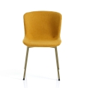 Set aus 4 modernen Stoffstühlen für Esszimmer Küche Rann Gold Angebot