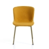 Set 4 moderne Stühle aus Stoff für Esszimmer Küche Rann Gold Angebot