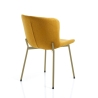 Set aus 4 modernen Stoffstühlen für Esszimmer Küche Rann Gold Rabatte
