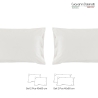 Set aus 2 Kissenbezügen 50x80cm aus Percal-Baumwolle mit Umschlag Miami Eigenschaften