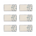 Set aus 6 rechteckigen Servierplatten aus Keramik 29x15cm Marechiaro Aktion