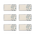 Set aus 6 rechteckigen Servierplatten aus Keramik 29x15cm Marechiaro Aktion