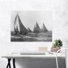 Vintage-Leinwandbild Schwarz-Weiß Sloops at Sail, 1915 Edwin Levick Verkauf