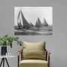 Vintage-Leinwandbild Schwarz-Weiß Sloops at Sail, 1915 Edwin Levick Angebot