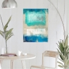 Leinwanddruck abstraktes modernes Bild beige blau Magic Sea Ludwig Maun Sales