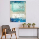 Leinwanddruck abstraktes modernes Bild beige blau Magic Sea Ludwig Maun Verkauf