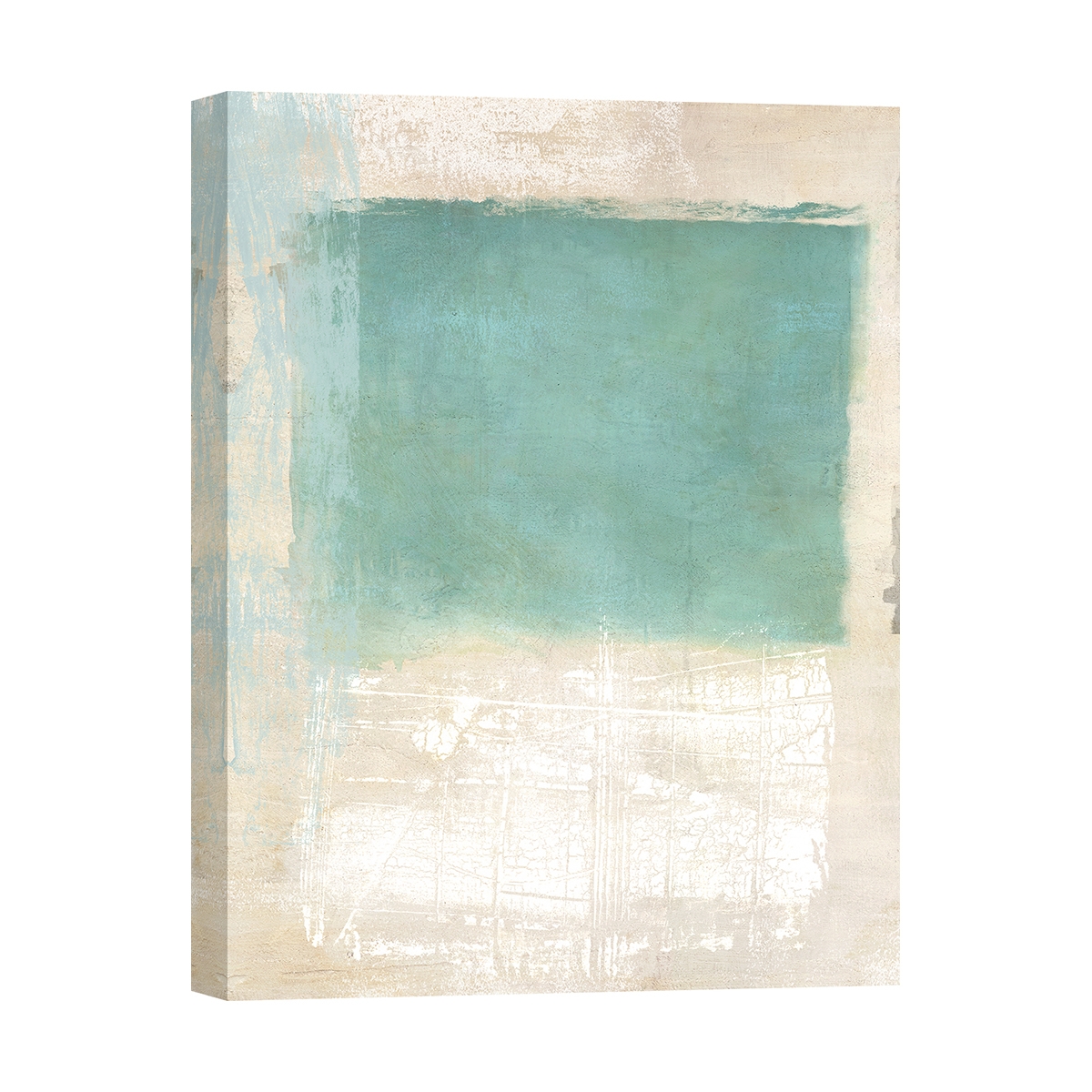 Moderner abstrakter Kunstdruck auf Leinwand in Beige und Blau Libra I Ludwig Maun Aktion Moderner abstrakter Kunstdruck auf Leinwand in Beige und Blau Libra I Ludwig Maun Aktion
