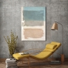 Abstraktes Leinwandbild in Beige und Blau, Libra II Ludwig Maun Verkauf