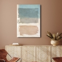 Abstraktes Leinwandbild in Beige und Blau, Libra II Ludwig Maun Sales