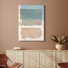 Abstraktes Leinwandbild in Beige und Blau, Libra II Ludwig Maun Sales