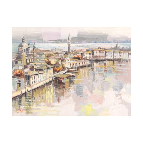 Leinwanddruck modernes Stadtbild Dolce Venezia Luigi Florio Aktion