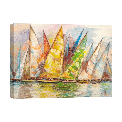 Leinwandbild mit Booten - Regata di Primavera von Luigi Florio Aktion