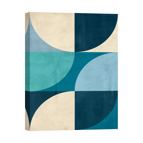 Abstraktes geometrisches Gemälde auf Leinwand Deep Waters Sandro Nava Aktion