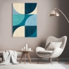 Abstraktes geometrisches Gemälde auf Leinwand Deep Waters Sandro Nava Verkauf
