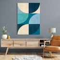 Abstraktes geometrisches Gemälde auf Leinwand Deep Waters Sandro Nava Sales