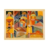 Abstraktes geometrisches Bild auf Leinwanddruck Temple Gardens Paul Klee Angebot
