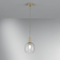 Goldene Pendelleuchte mit Einzelschirm aus Glas Brandy LS Aktion