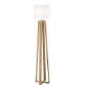 Stehlampe aus Naturholz mit weißem Stoffschirm Berry PT Angebot