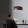 Hängelampe mit rundem Diffusor 52cm aus Metall Bistrot Verkauf